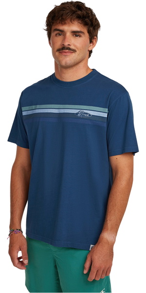 2026 O'Neill Mens O'Riginals Front Stripe T-Shirt 2850354 - English Evening